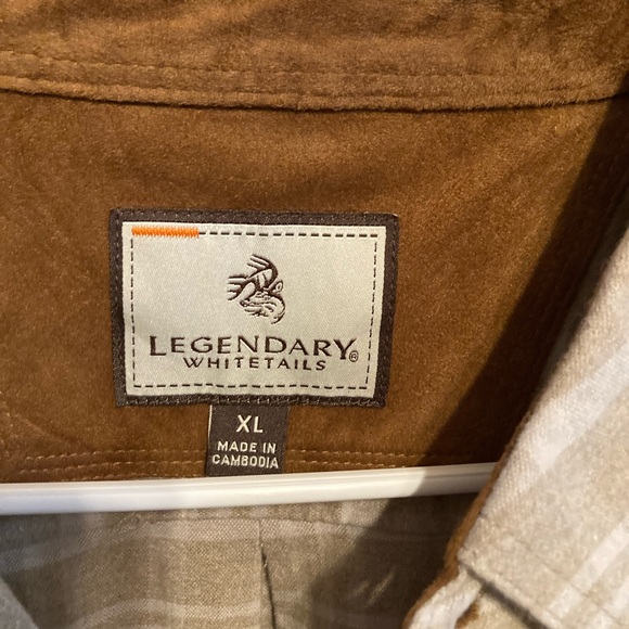 Legendary Whitetaills Flannel shirt sz XL Tan - Picture 2 of 4